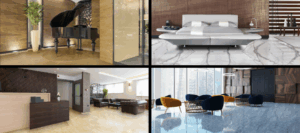 The combination of natural marble and wood have a luxurious Impact on Interiors-Learn How