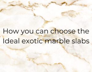 How you can choose the Ideal exotic marble slabs